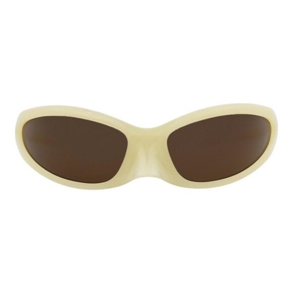 Balenciaga Unisex Shield/Wrap Yellow Yellow Brown Fashion Designer Eyewear - Picture 1 of 4
